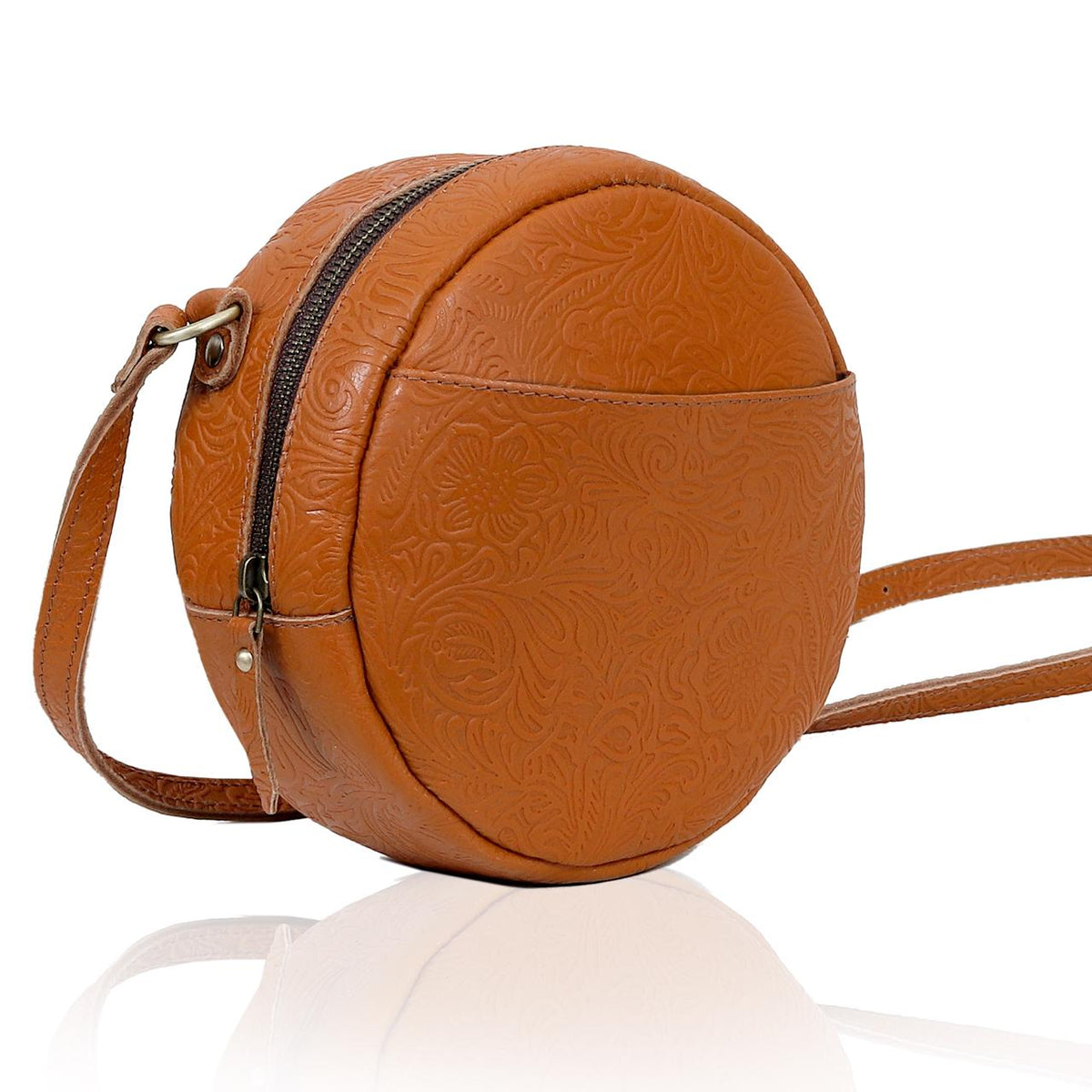 Luna Round Circle Leather Handbag – Levinson Leather Goods