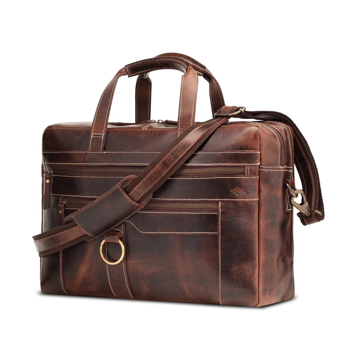 Jasper Buffalo Leather Briefcase for men | Levinson Leather – Levinson ...